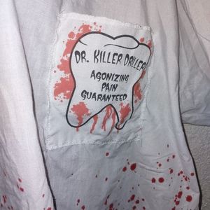 Dr Killer Driller Dentist Costume Fall Halloween Party Horror Creepy Themed